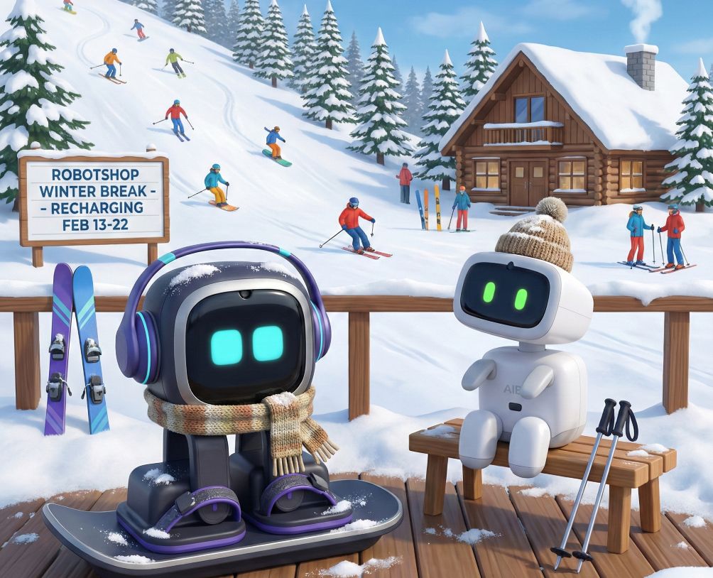 RobotShop Team, EMO & AIBI are on Vacation!